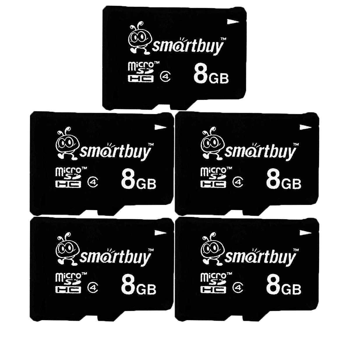 Smartbuy Micro SDHC Class 4 TF Flash Memory Card SD HC C4 Fast Speed for Camera Mobile Phone Tab GPS MP3 TV (4GB - 1 Pack)