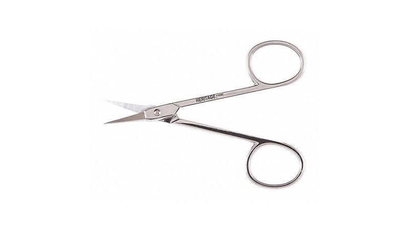 HERITAGE G103C Embroidery Scissor, Fine Point. Curved Blade