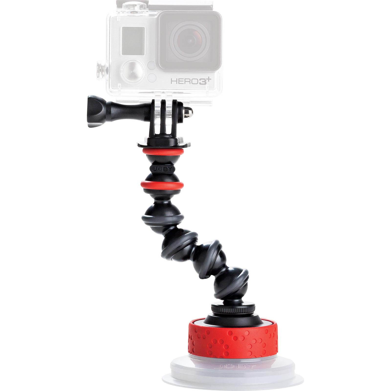 Joby Action Camera Suction Cup & GorillaPod Arm (Black/Red) for GoPro and Action Sports Video Camera Camcorders
