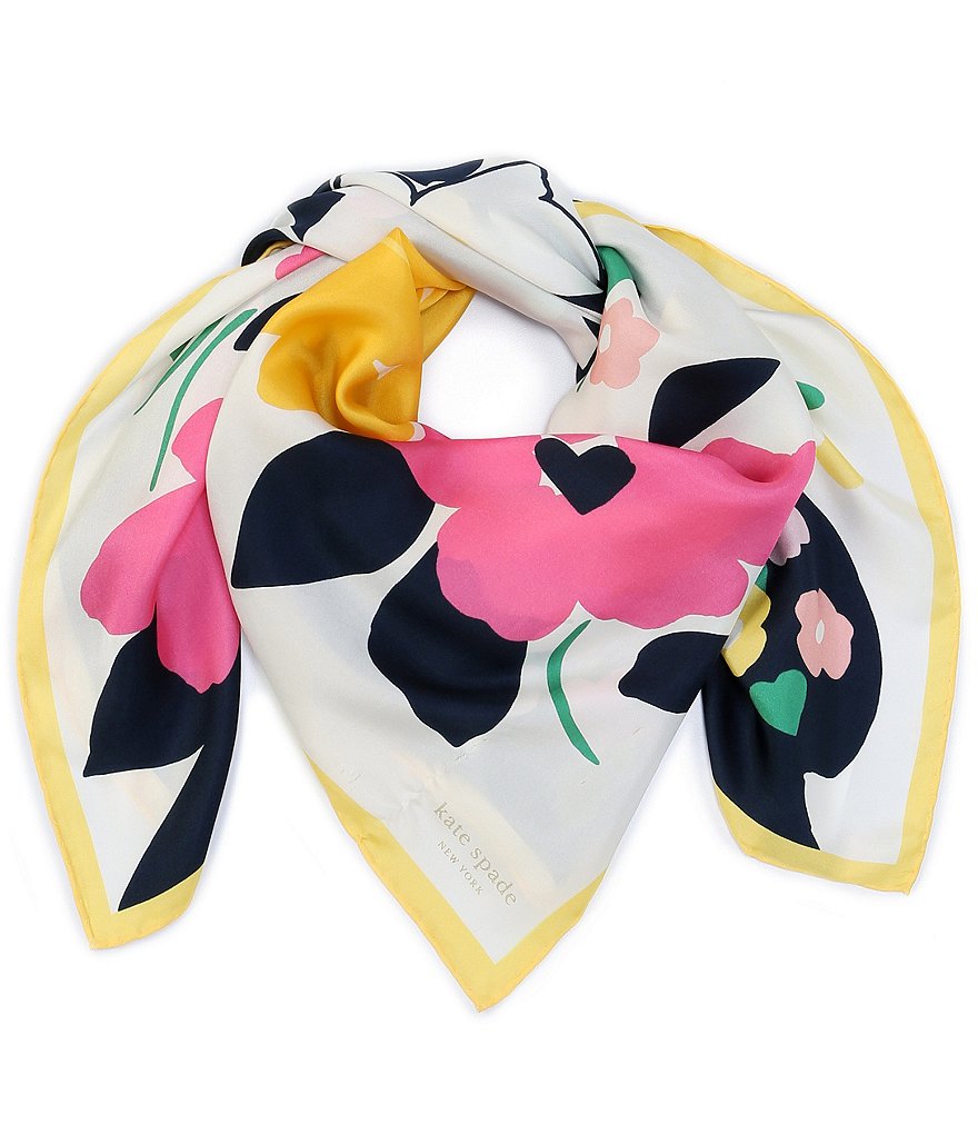 kate spade new york Overgrown City Silk Square Scarf