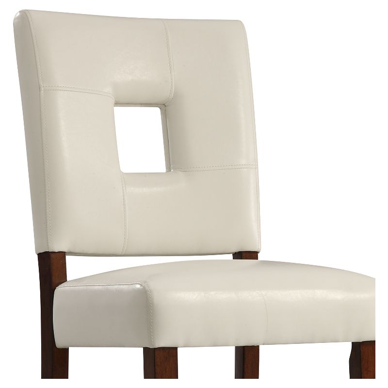 Set of 2 Troy Keyhole Dining Chair Wood White - Inspire Q