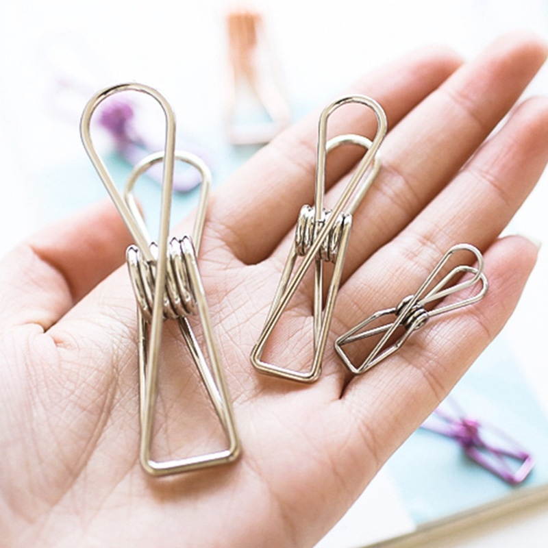 8/12/18Pcs Hollow Out Notes Metal Letter Multicolor Paper Binder Clips Folder Paper Clip DIY Marker for Binding Supplies Organizer-Silver/32 x 7mm
