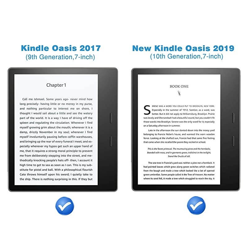 Case Compatible for AllNew Kindle Oasis 10th Generation 2019 Release Slim Lightweight PU Leather Protective Cover with Auto WakeSleep Fit  7quot Kindle Oasis Lucky Tree