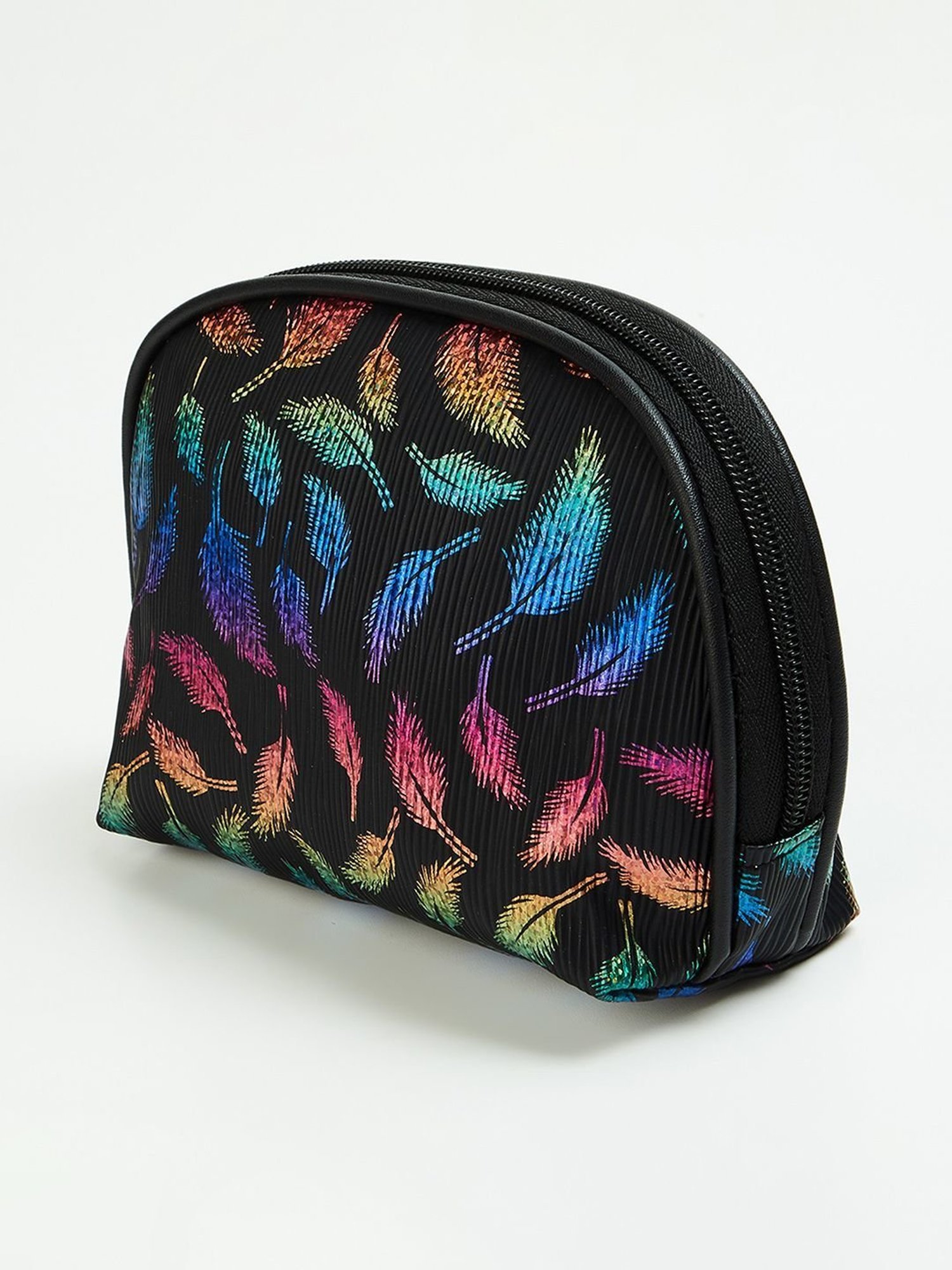 Ginger by Lifestyle Black & Pink Printed Free Size Toiletry Pouch