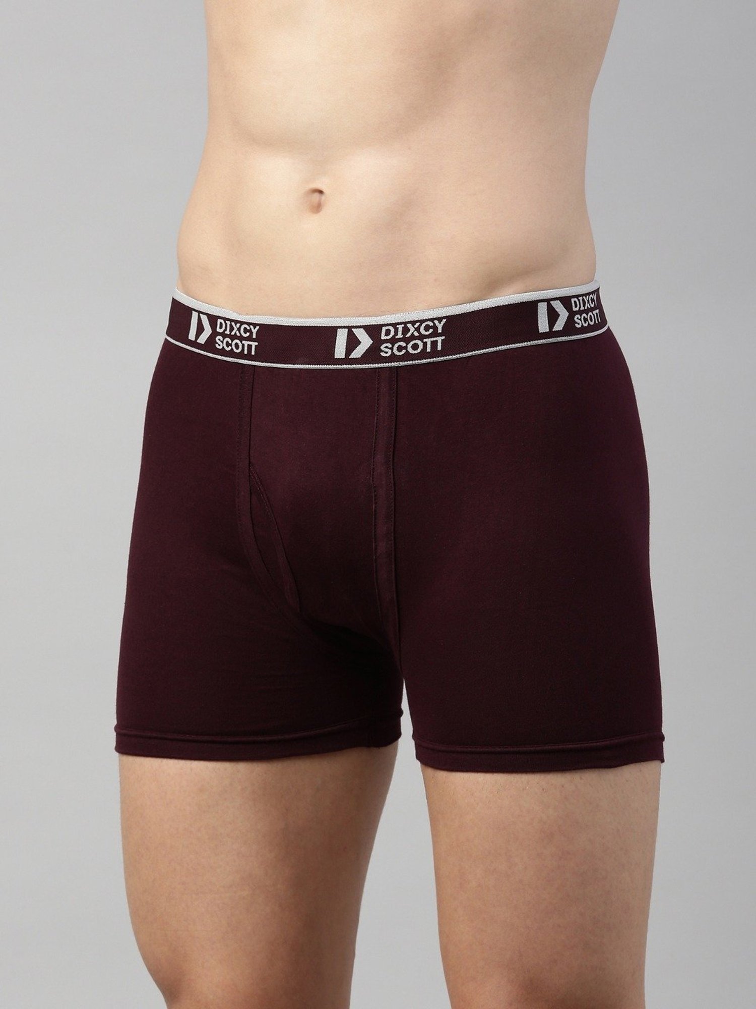 Dixcy Scott Originals Wine Cotton Regular Fit Trunks