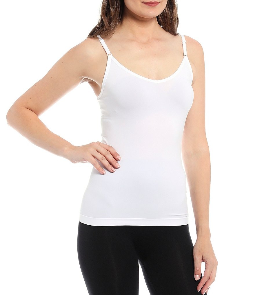 Modern Movement Solid Seamless Scoop Neck Microfiber Camisole