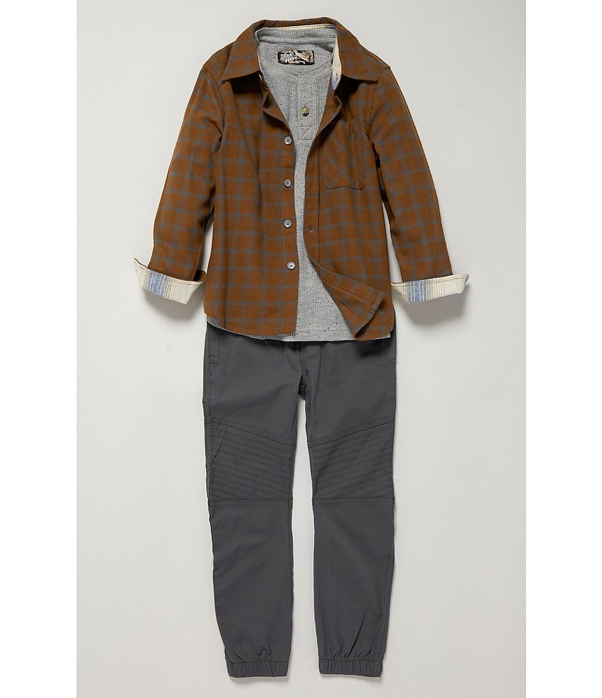 First Wave Little Boys 2T-7 Long-Sleeve Checked Button-Down Shirt