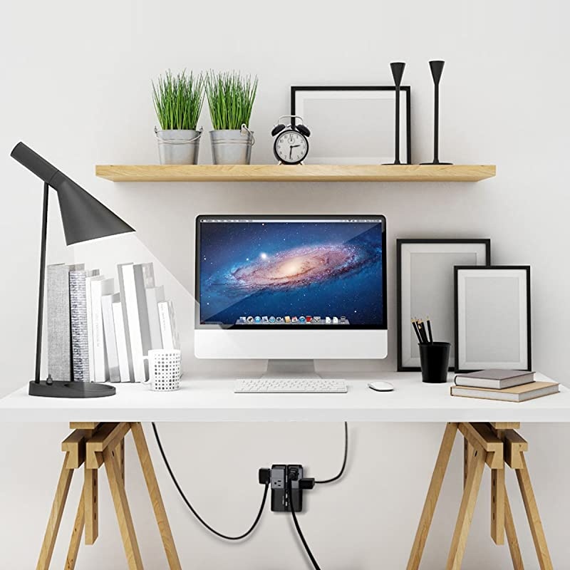 UL Listed Surge Protector Wall Tap Adapter 4 Rotating Outlets Plug with Dual USB 24A Charging Ports540 Joules Surge Suppressor for Travel or HomeOffice Use