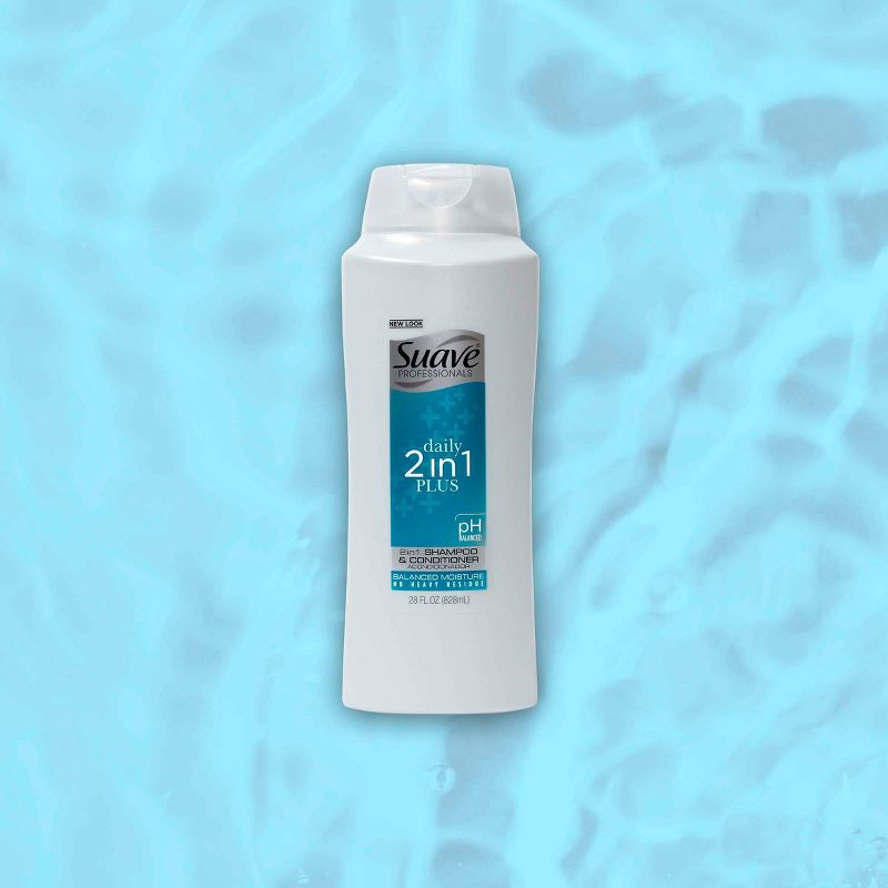 Suave Professionals 2-in-1 Shampoo and Conditioner for Cleansed Hair Daily Plus - 28 fl oz