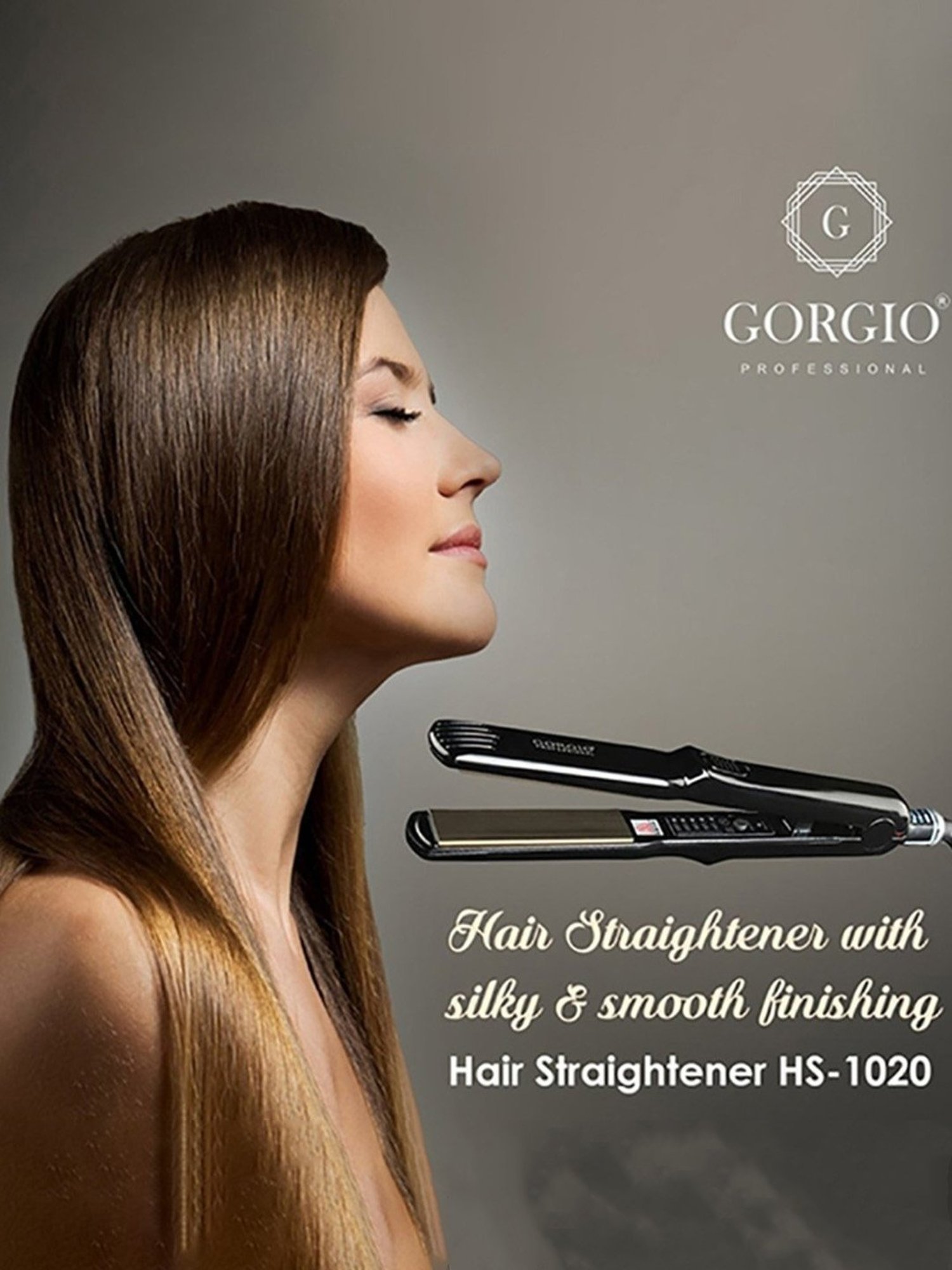 Gorgio Professional HS1020 Hair Straightener (Black)