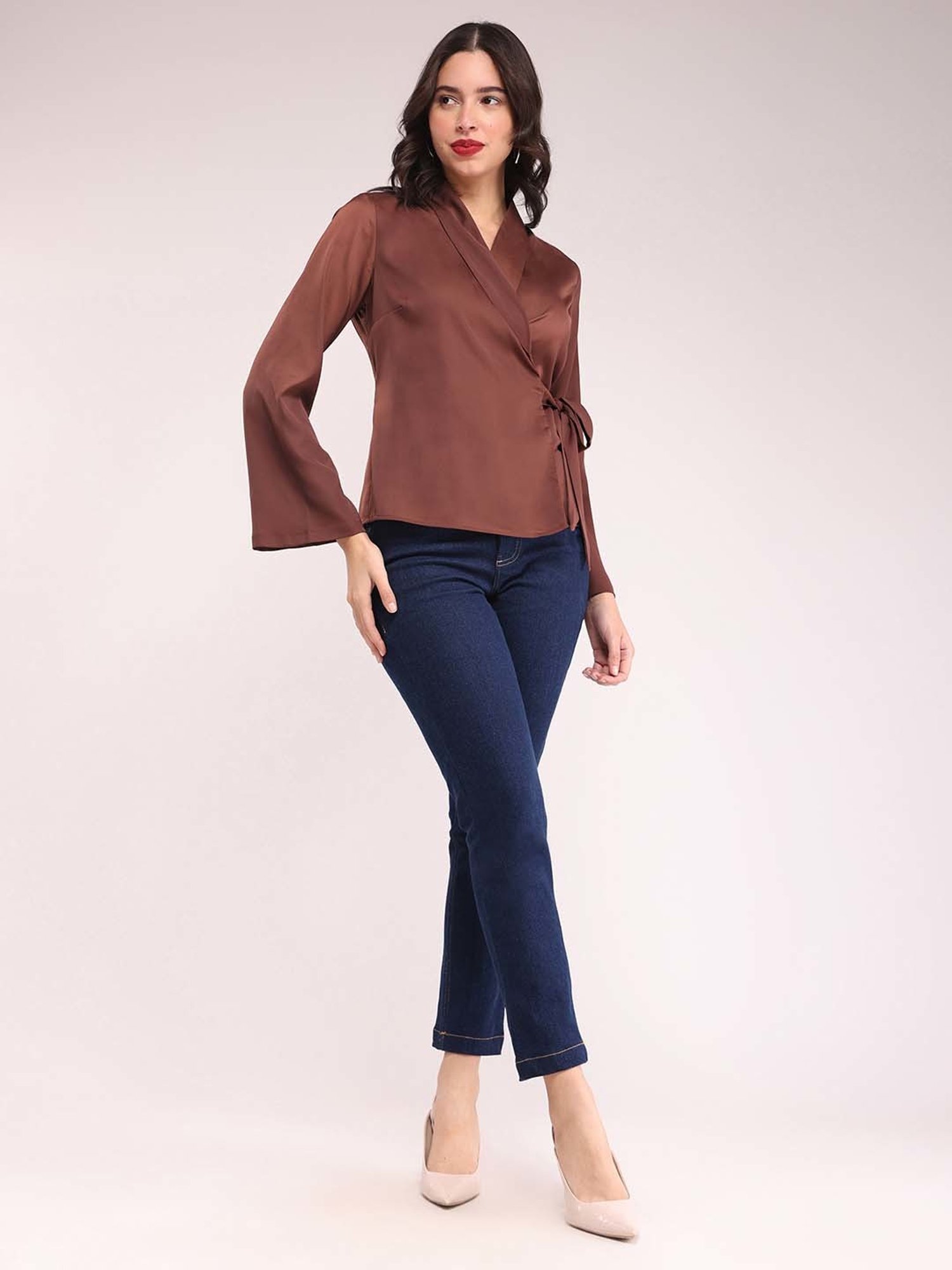 Fablestreet Brown Relaxed Fit Top