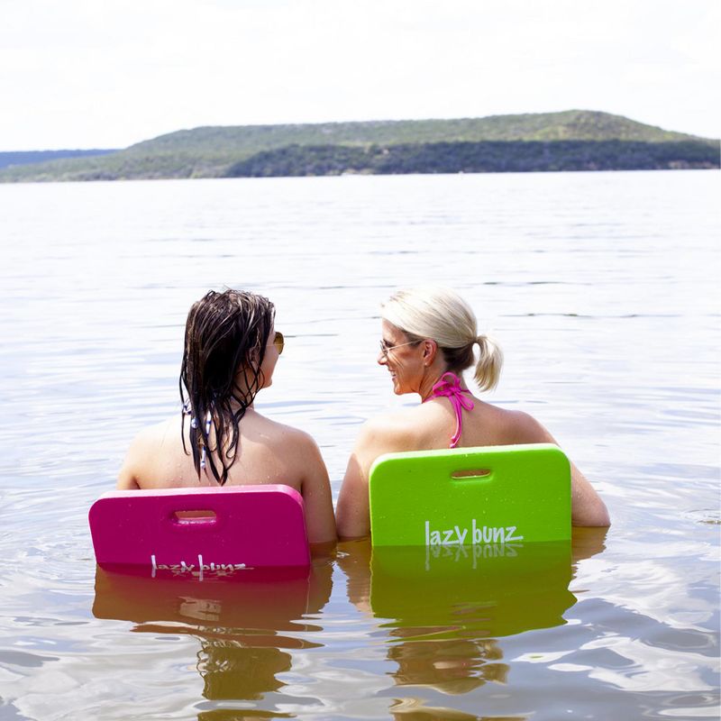 TRC Recreation Lazy Bunz 36 Inch Adult & Child Comfortable Foam Water Resistant Swimming Pool Lake Beach Floating Saddle Seat & Lounger, Sunset Orange