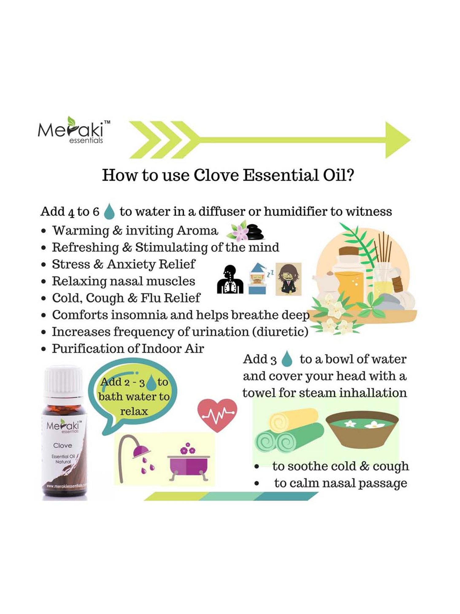 Meraki Essentials Clove Leaf Essential Oil - 10 ml
