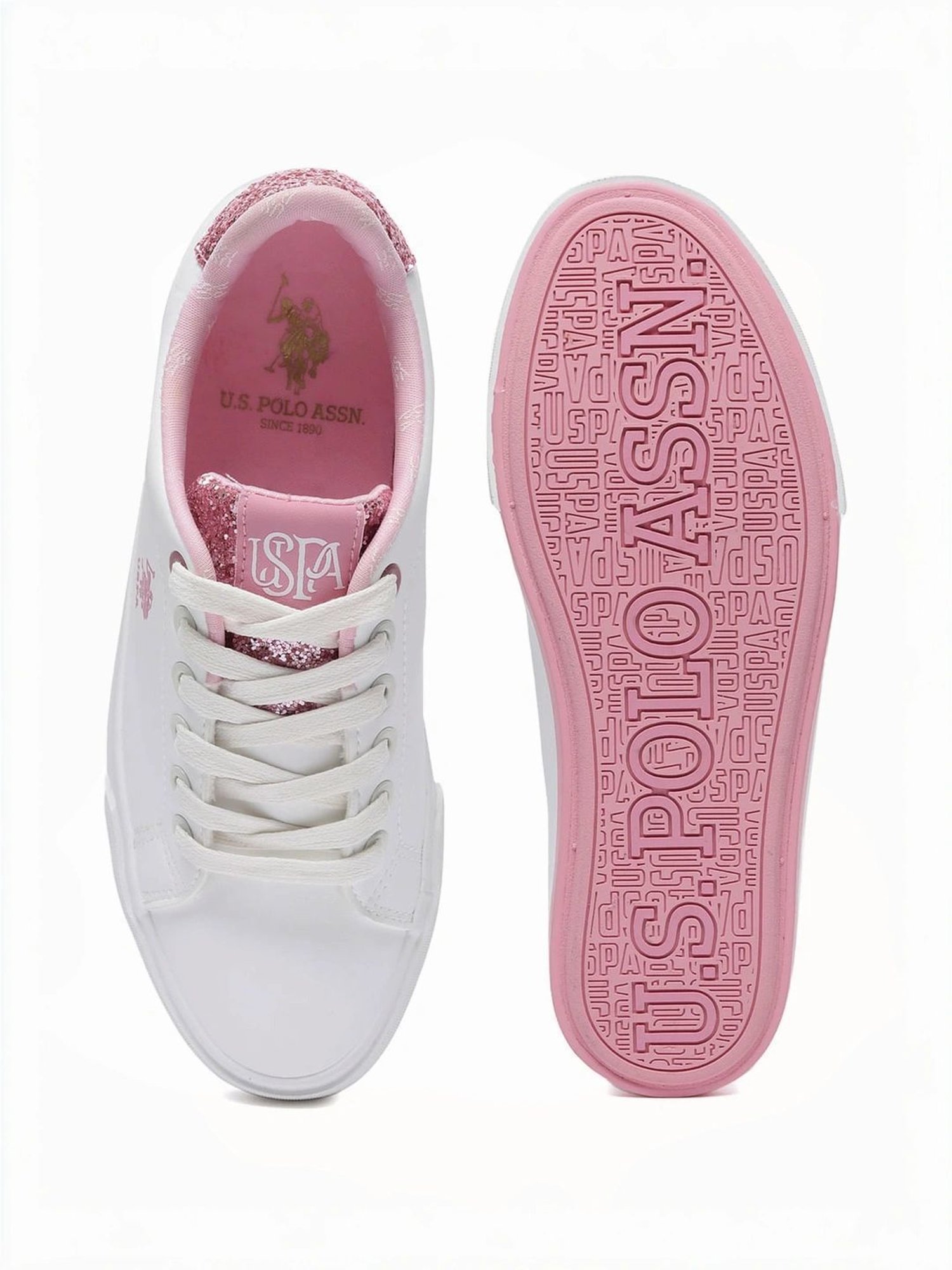 U.S. Polo Assn. Women's White Sneakers