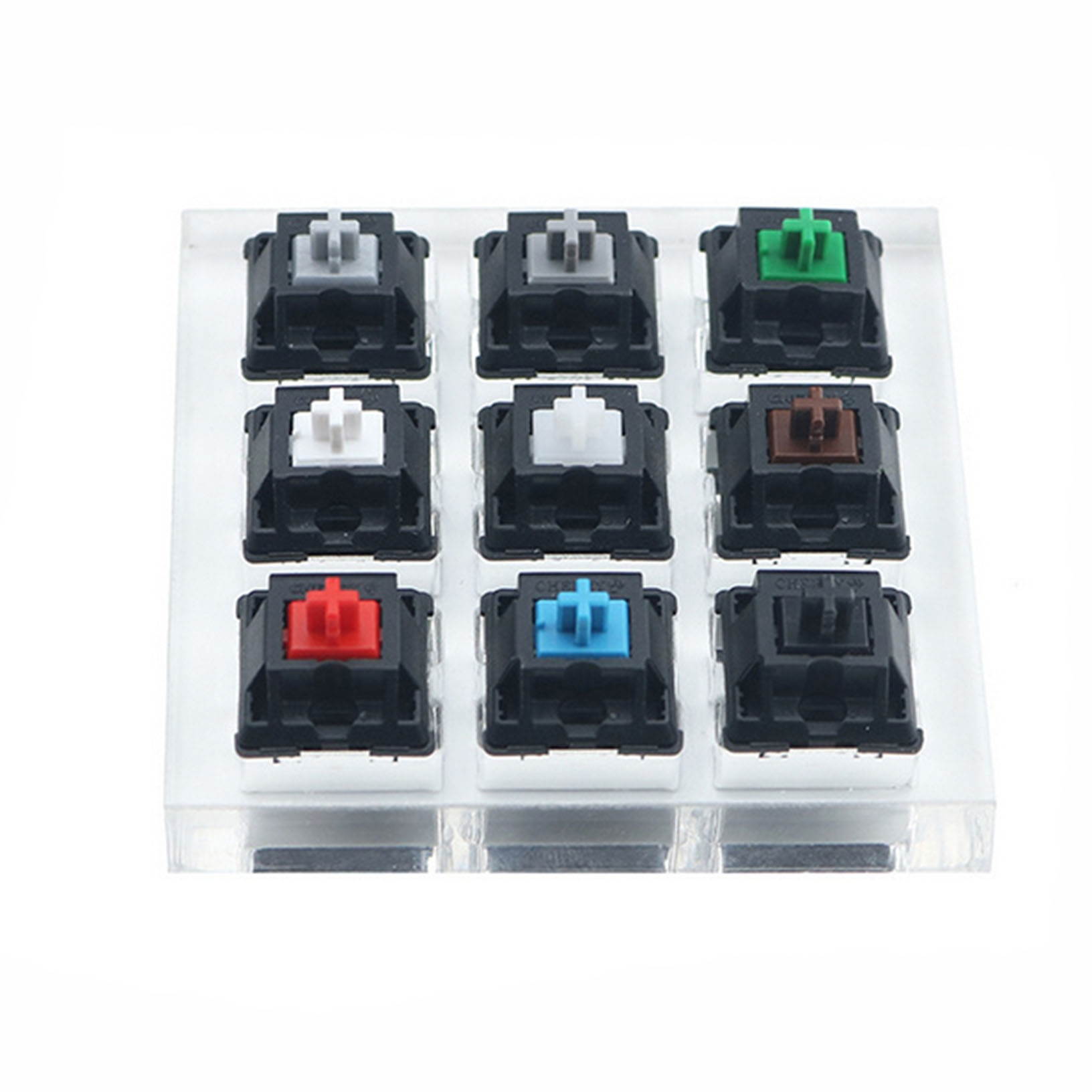for Cherry MX 9 Keys Switch Tester Shaft + 9 Keycap puller keyboard Sampler Kit