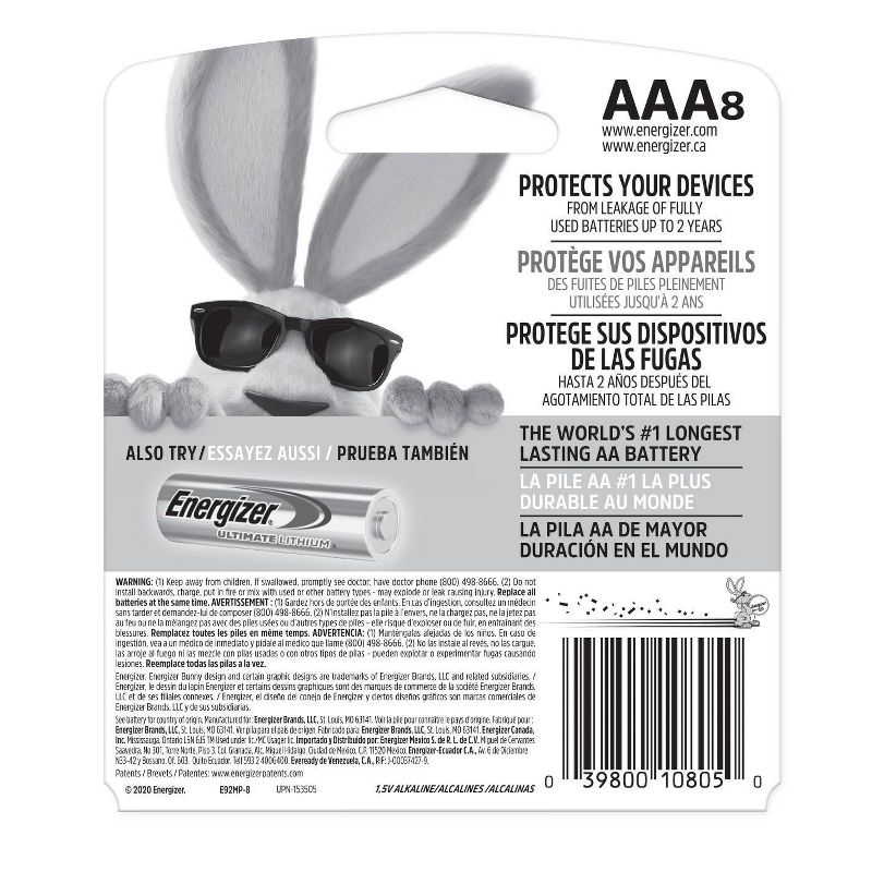 Energizer 8pk MAX Alkaline AAA Batteries