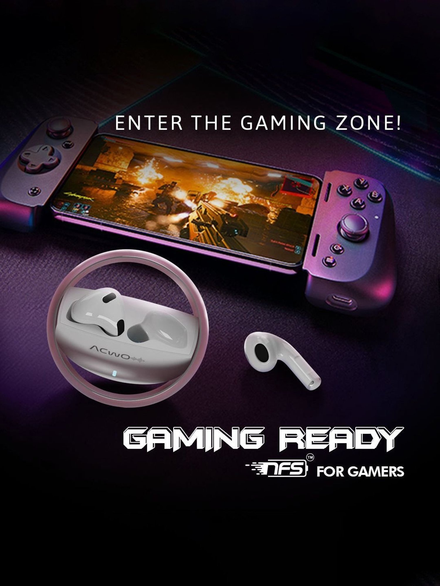 ACwO DwOTS Muze In Ear Bluetooth Earbuds with ANC & 30H Playtime (Butter-Gold, True Wireless)