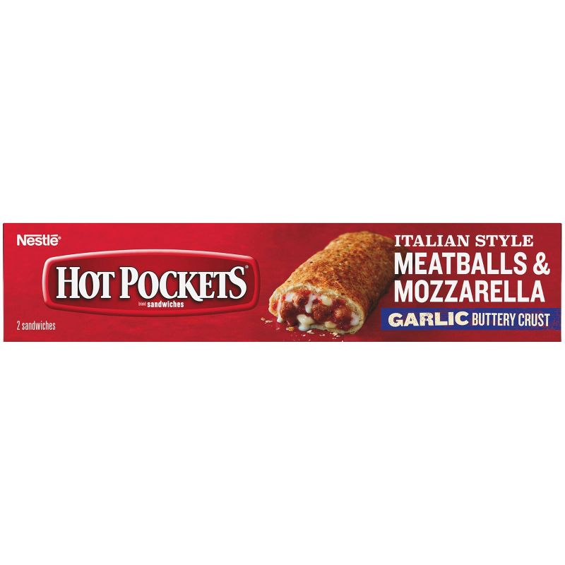 Hot Pockets Garlic Buttery Crust Frozen Italian Meatballs & Mozzarella - 9oz/2ct