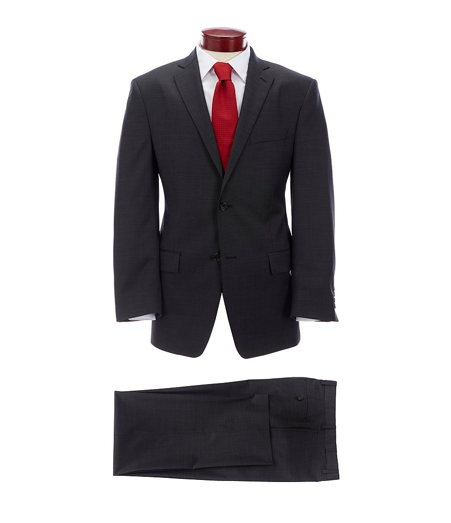 Ralph Ralph Lauren Athletic Fit Fancy Black Wool Suit