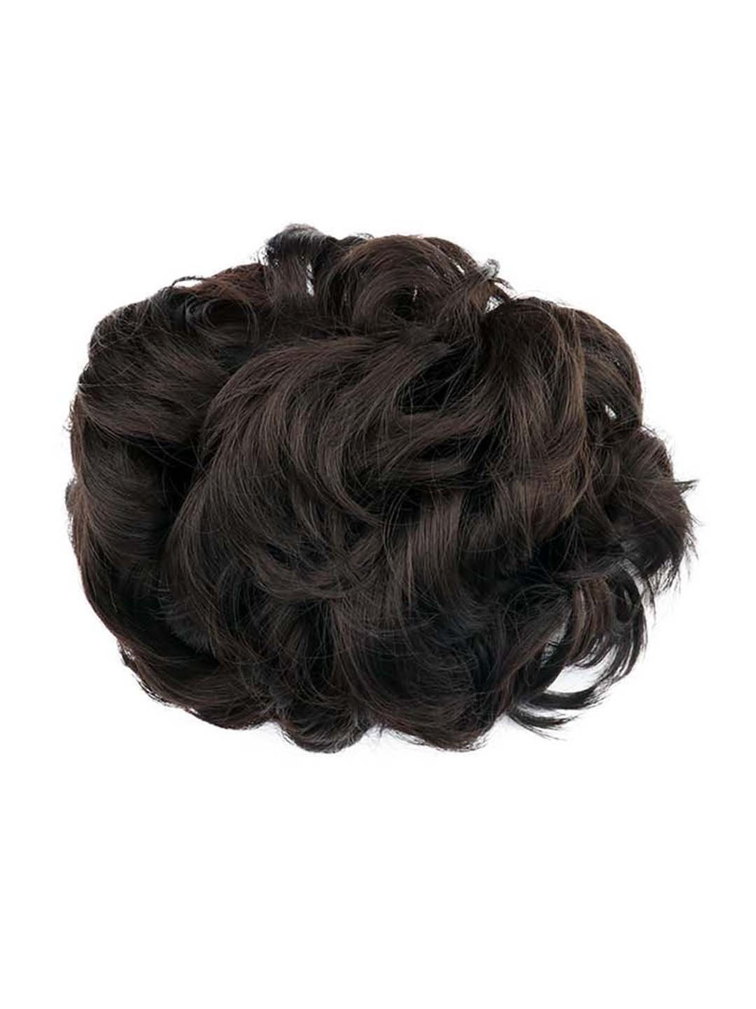 Streak Street Curly Dark Brown Ponytail with Copper Highlights