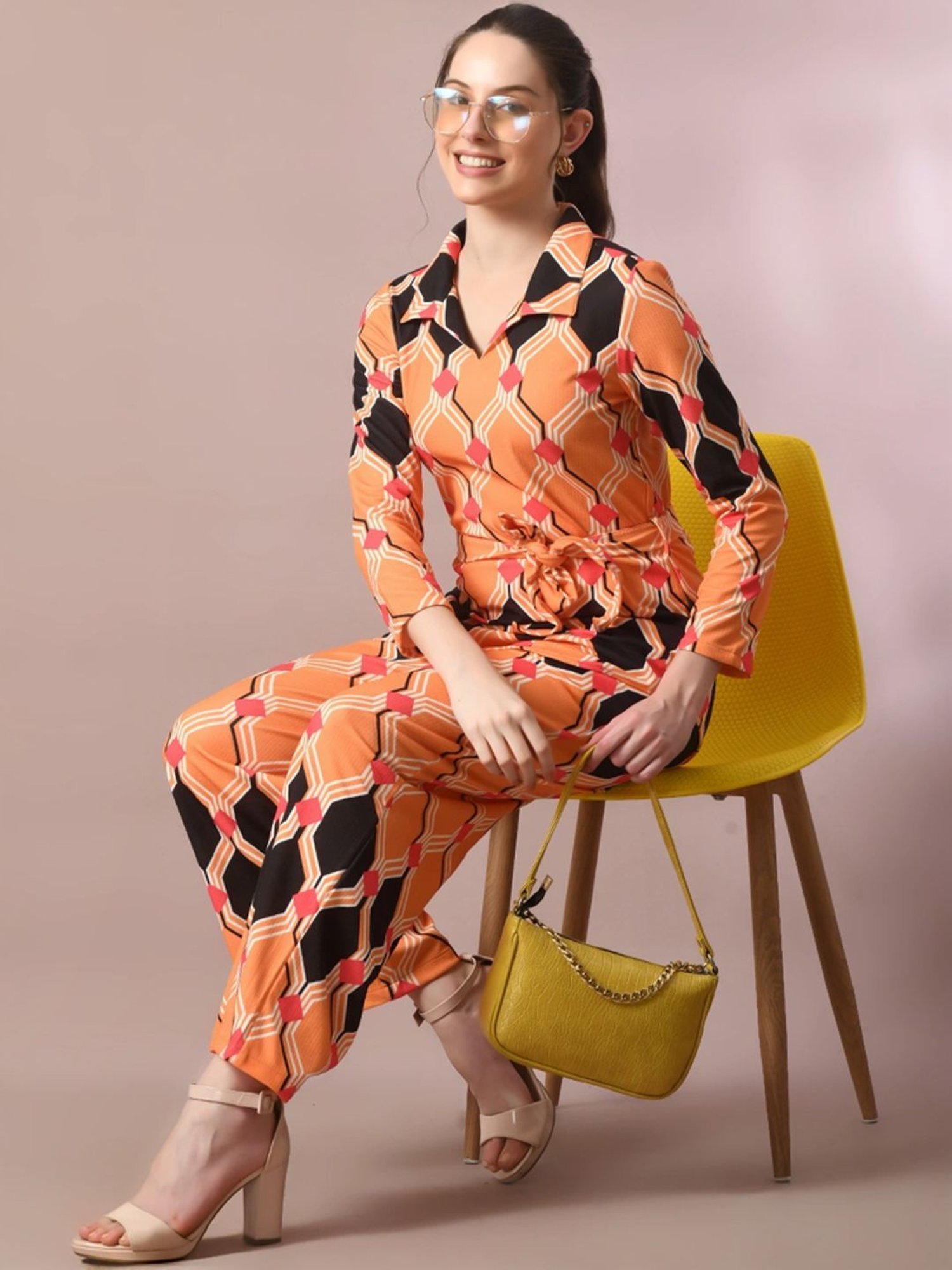 Myshka Multicolored Printed Top Palazzo Set