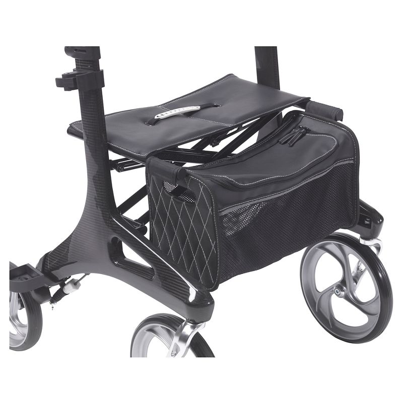 Drive Medical Nitro Elite CF Carbon Fiber Walker Rollator, Black