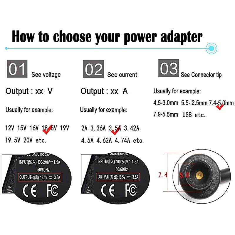 AC Adapter Laptop Charger for HP 608425002 G42 G50 G56 G60 G61 G62 G70 G71 G72 Notebook Charger 20002D49WM G60235dx G60535dx G61511wm G62435dx G62355dx G70460us G71340us Power Supply Cord
