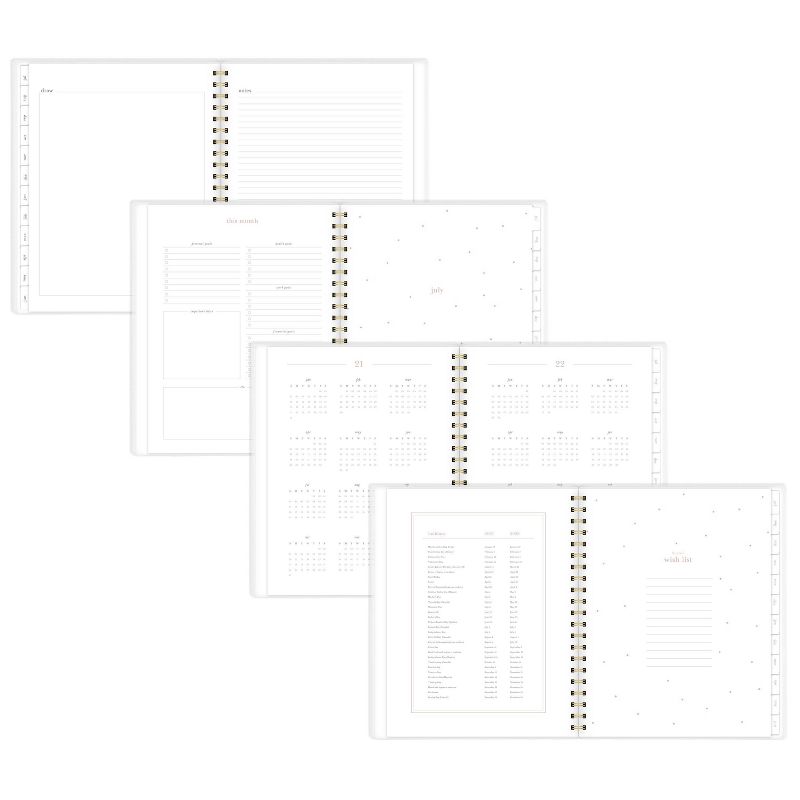 2021-22 Academic Planner 8.5" x 11" Frosted Plastic Wirebound Weekly/Monthly Pink -  - Sugar Paper™