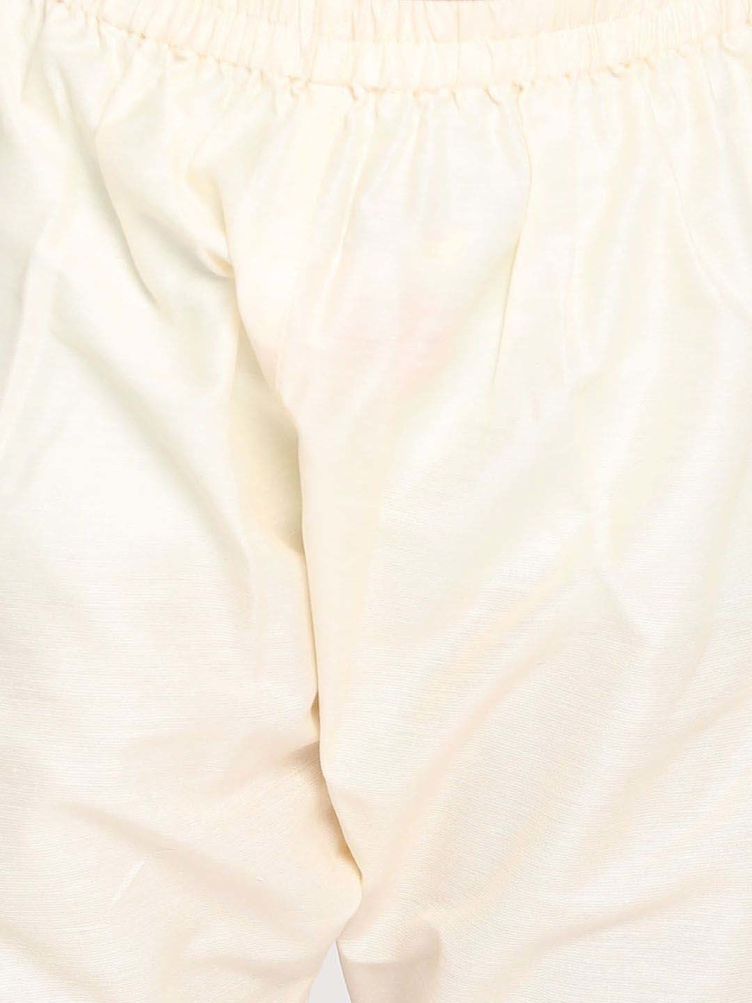 VASTRAMAY Boys Navy & Cream Floral Full Sleeves Kurta Sets