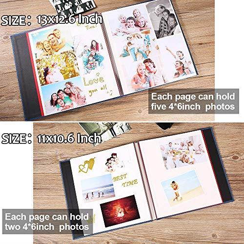 Album Self Adhesive 3x5 4x6 5x7 85x11 Magnetic Scrapbook Album DIY Length 11 x Width 108 Inches with A Metallic Pen