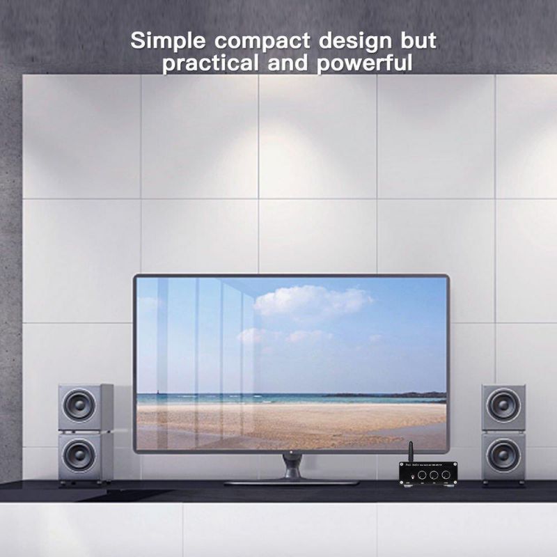 [Updated] BT20A Bluetooth 4.2 Stereo Audio 2 Channel Amplifier Receiver Mini Hi-Fi Class D Integrated Amp 2.0CH for Home Speakers 100W x 2 with Bass and Treble Control TPA3116 (with Power Supply)