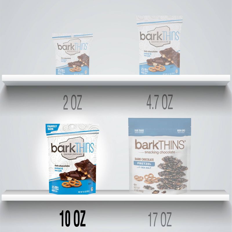 barkTHINS Sea Salt Dark Chocolate Pretzels - 10oz