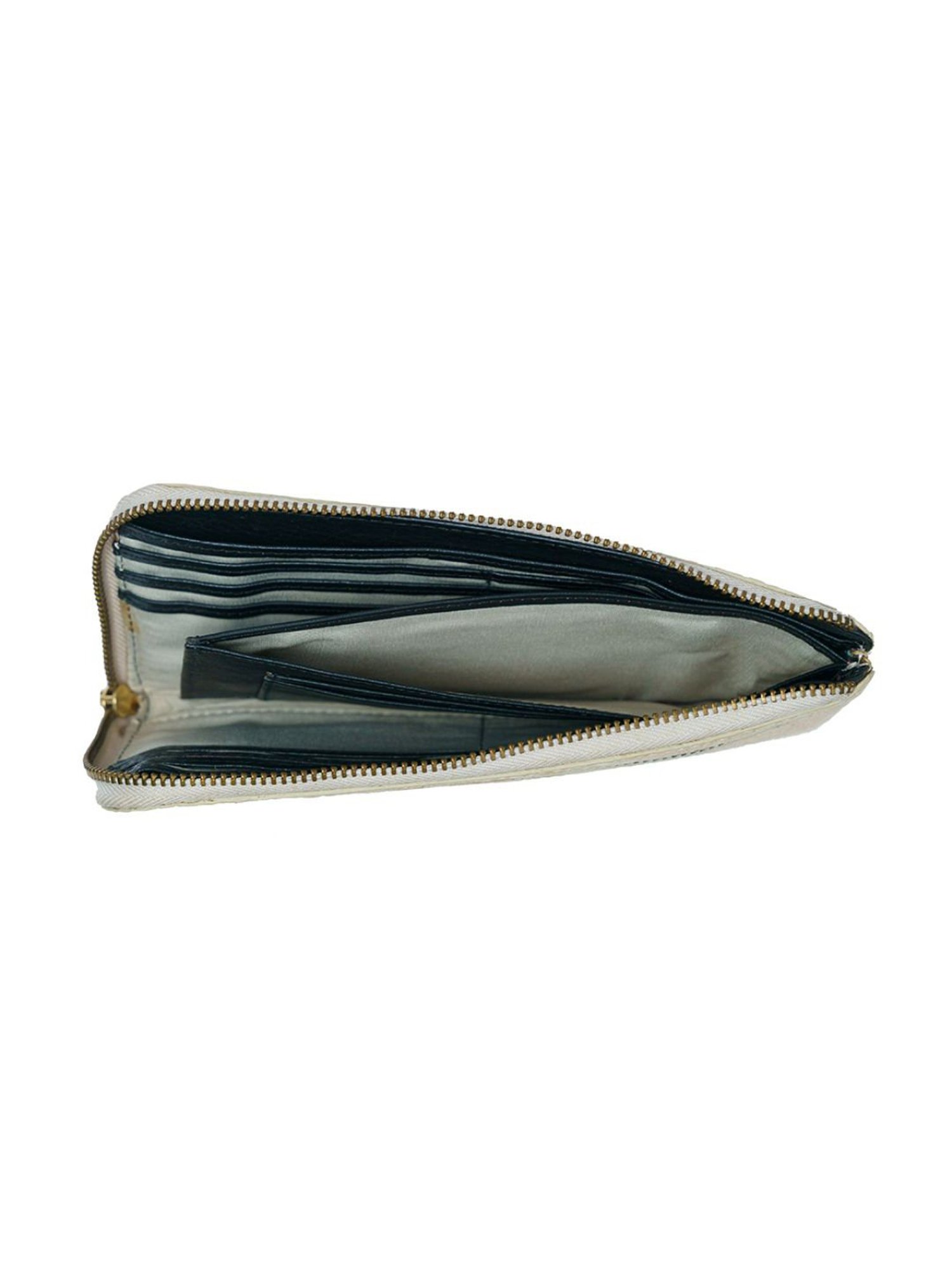 RI2K London Cream Leather Animal Effect Zip around Wallet