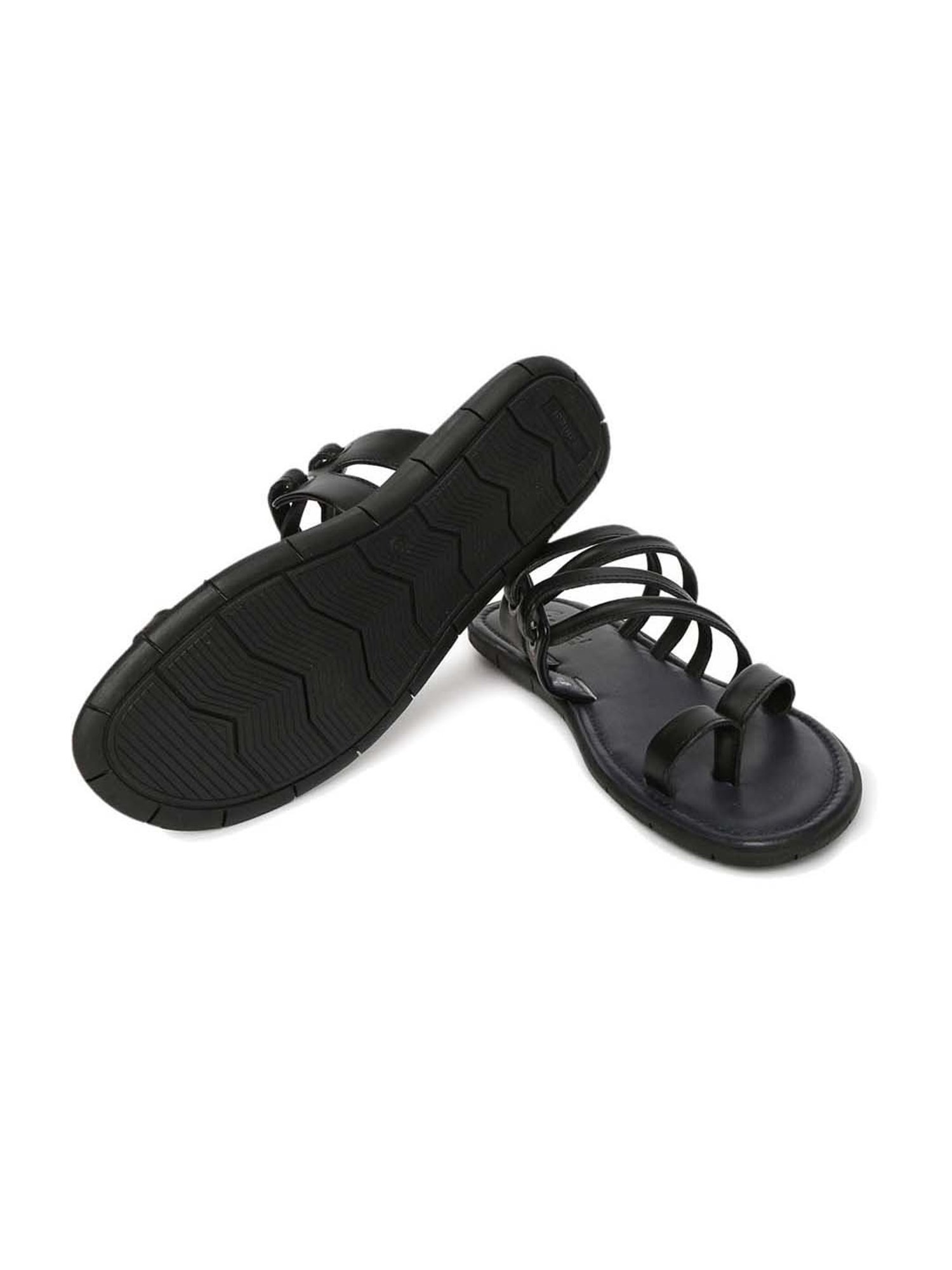 Gabicci Men's Black Toe Ring Sandals
