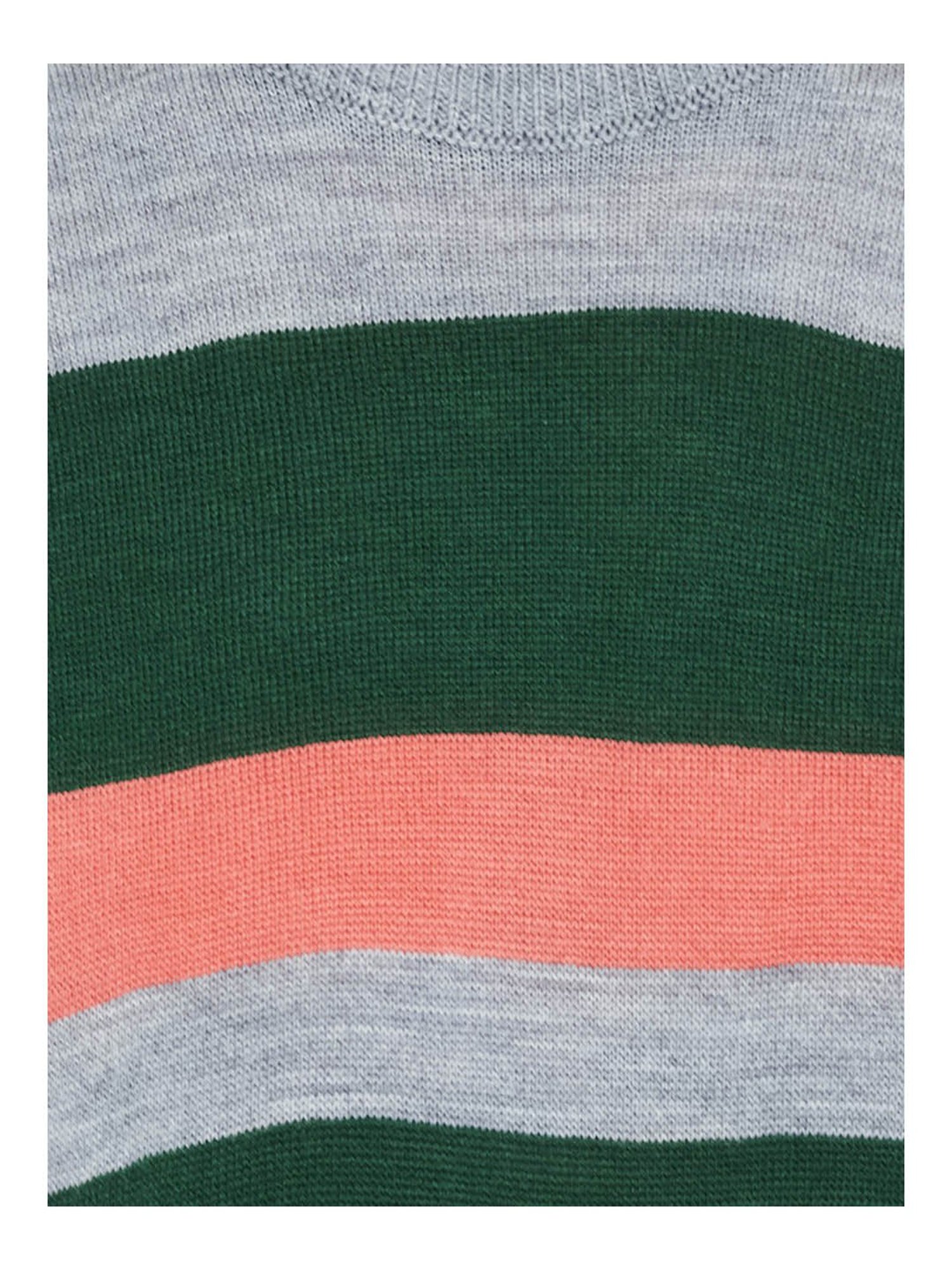 Duke Sky Blue & Green Striped Sweater