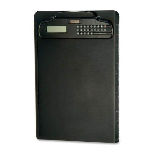 Officemate Plastic Clipboard w/Calc Built-In Rlr 9"x13-3/4"x1-1/4" BK 83336