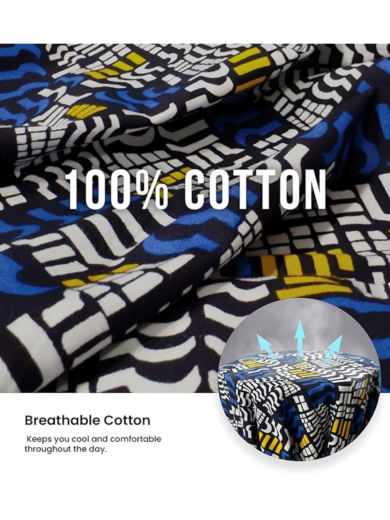 Freecultr Bits Marine Cotton Regular Fit Printed Lounge Shorts