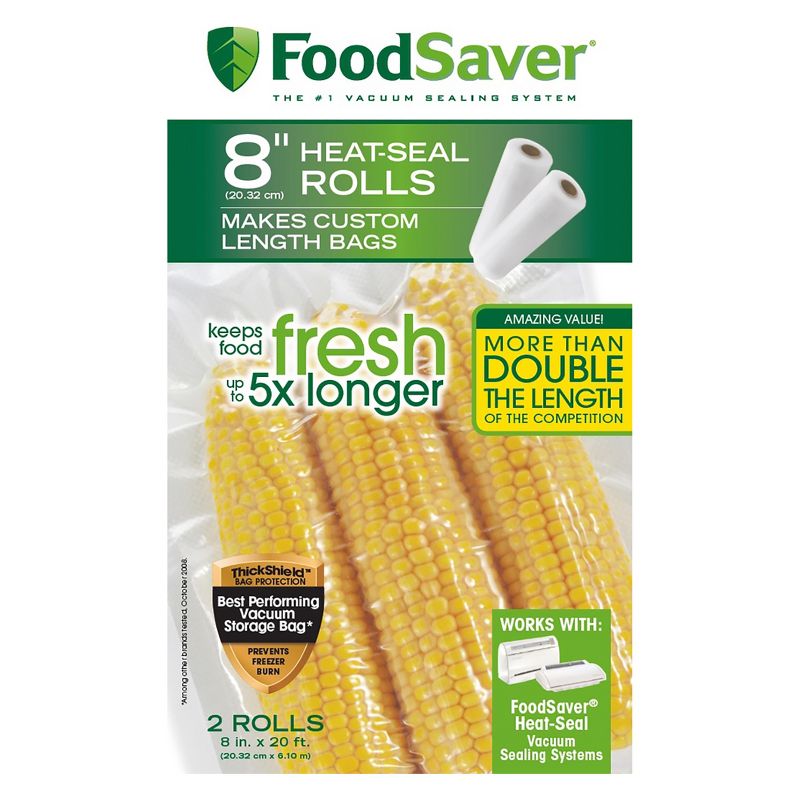 FoodSaver 2pk 8" x 20' Vacuum Seal Rolls