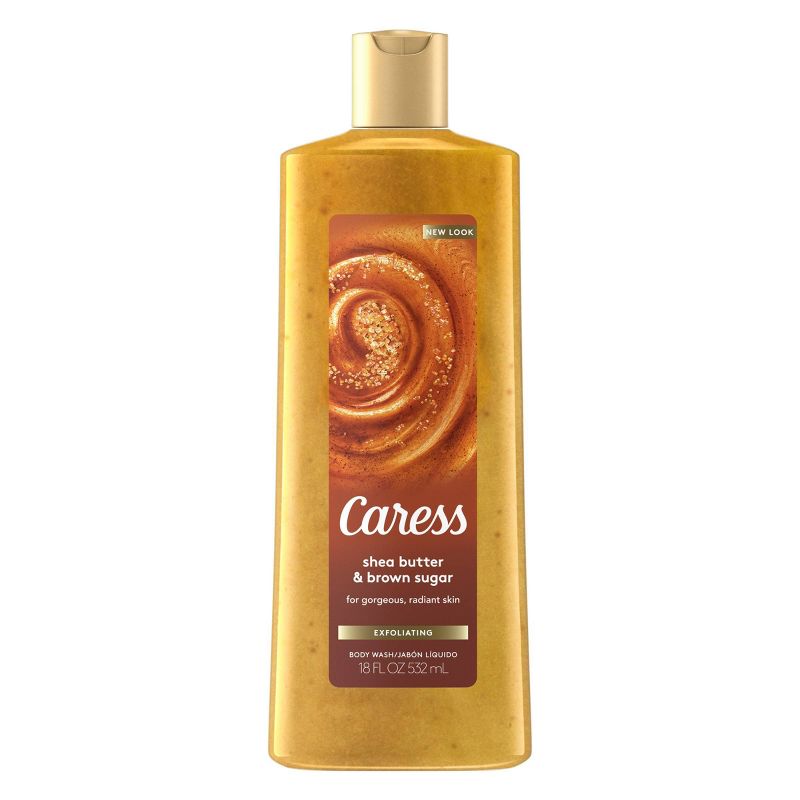 Caress Exfoliating Body Wash Soap Shea Butter & Brown Sugar - 18 fl oz