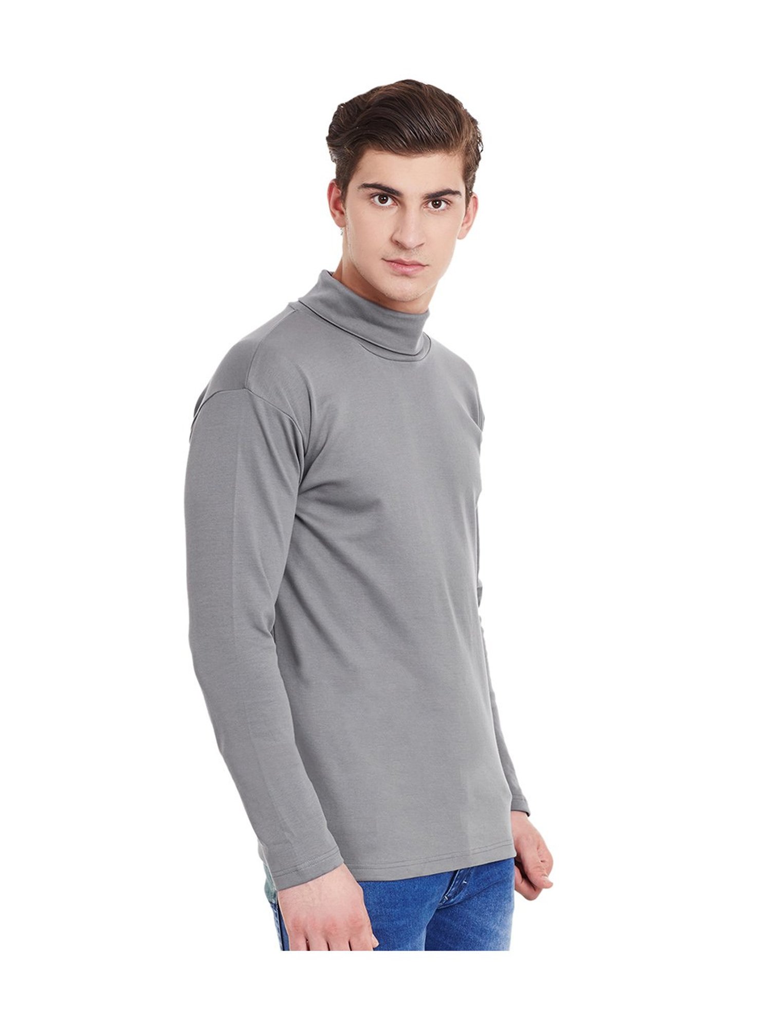 Hypernation Grey Cotton T-Shirt