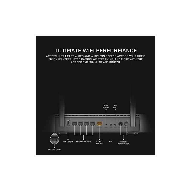 WiFi Router AC2600 MUMIMO Dual Band Gigabit 4K Streaming and Gaming with USB Ports 4x4 Wireless Internet for Home DIR882US