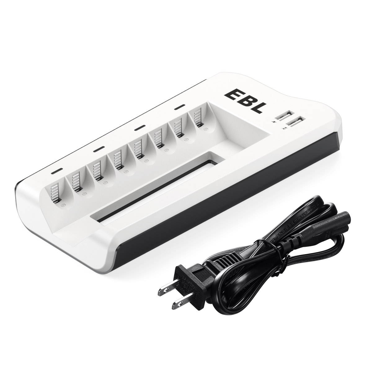 EBL 4 Pack 2300mAh AA Rechargeable Batteries for Microphone, Cameras and More + Battery Charger for AA/AAA NiMH Battery