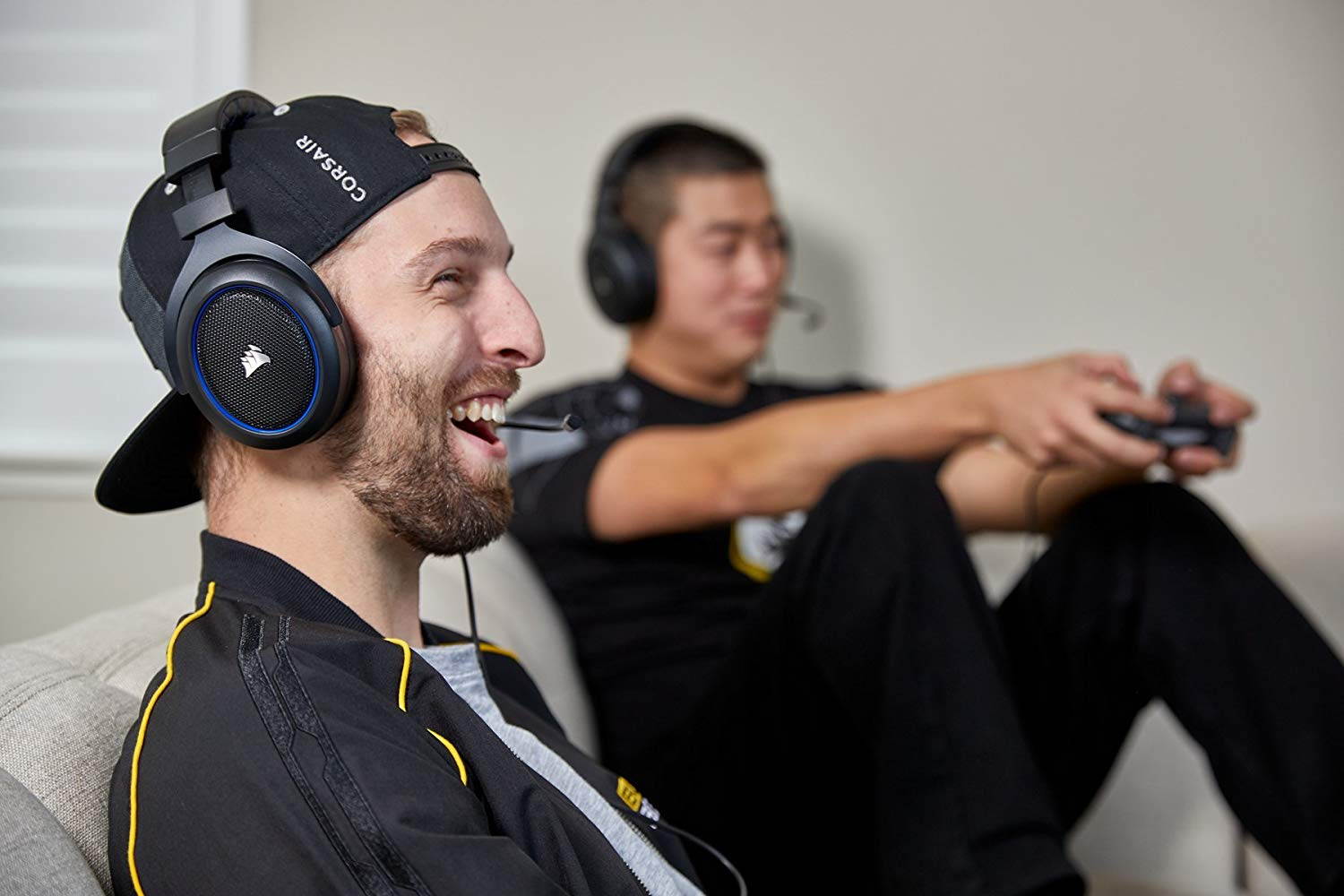 Corsair HS50 - Stereo Gaming Headset - Discord Certified Headphones - Works with PC, Mac, Xbox One, PS4, Nintendo Switch, iOS and Android &ndash; Blue