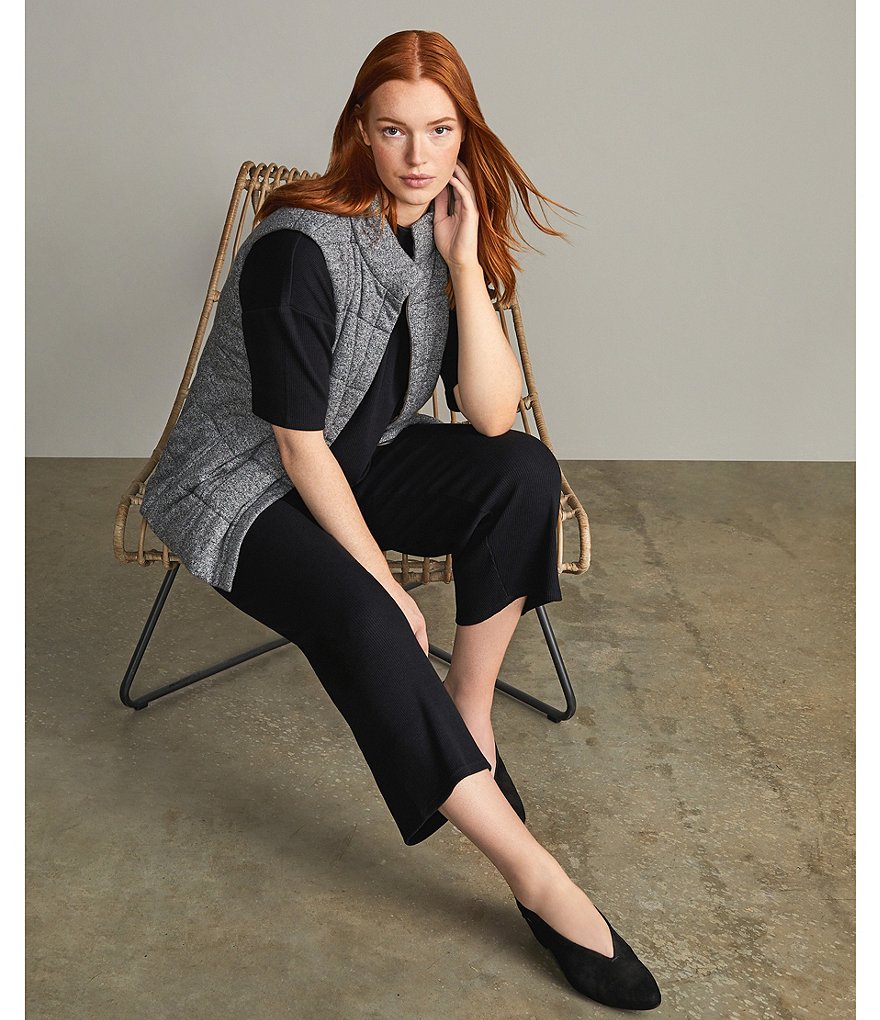 Eileen Fisher Gatwick Nubuck Slingback Block Heel Pumps