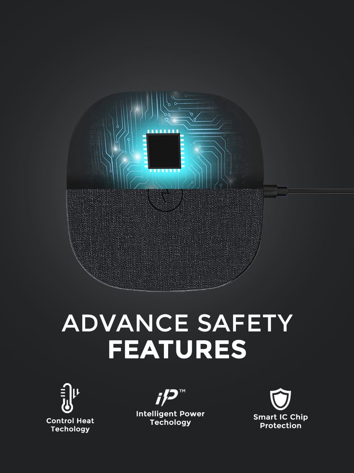 UNIGEN UNIPAD 10W Fast Wireless Charging Pad (Grey)