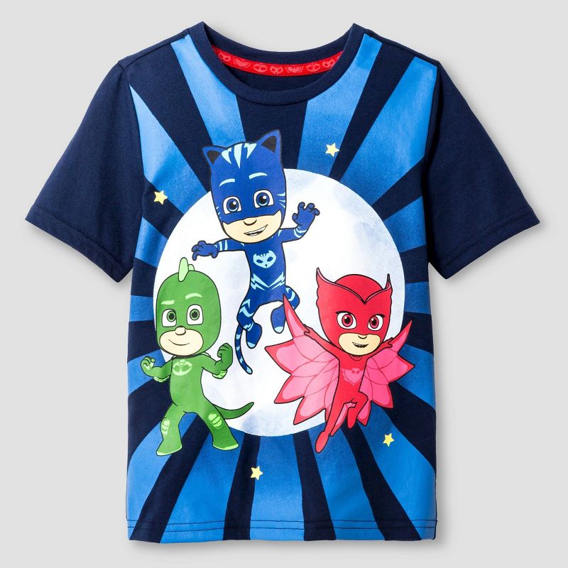 Toddler Boys' PJ Masks Short Sleeve T-Shirt - Blue 3T
