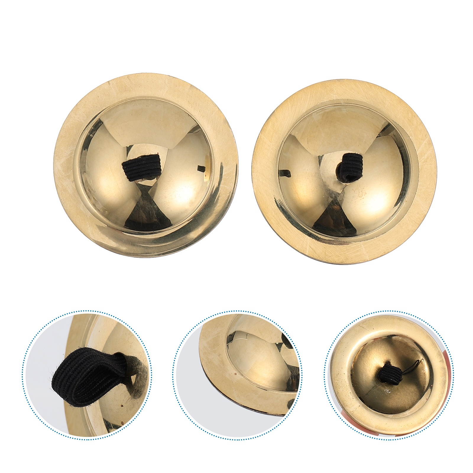 2 Pairs 5.5cm Mini Cymbals Creative Finger Cymbals Musical Instrument for Kids