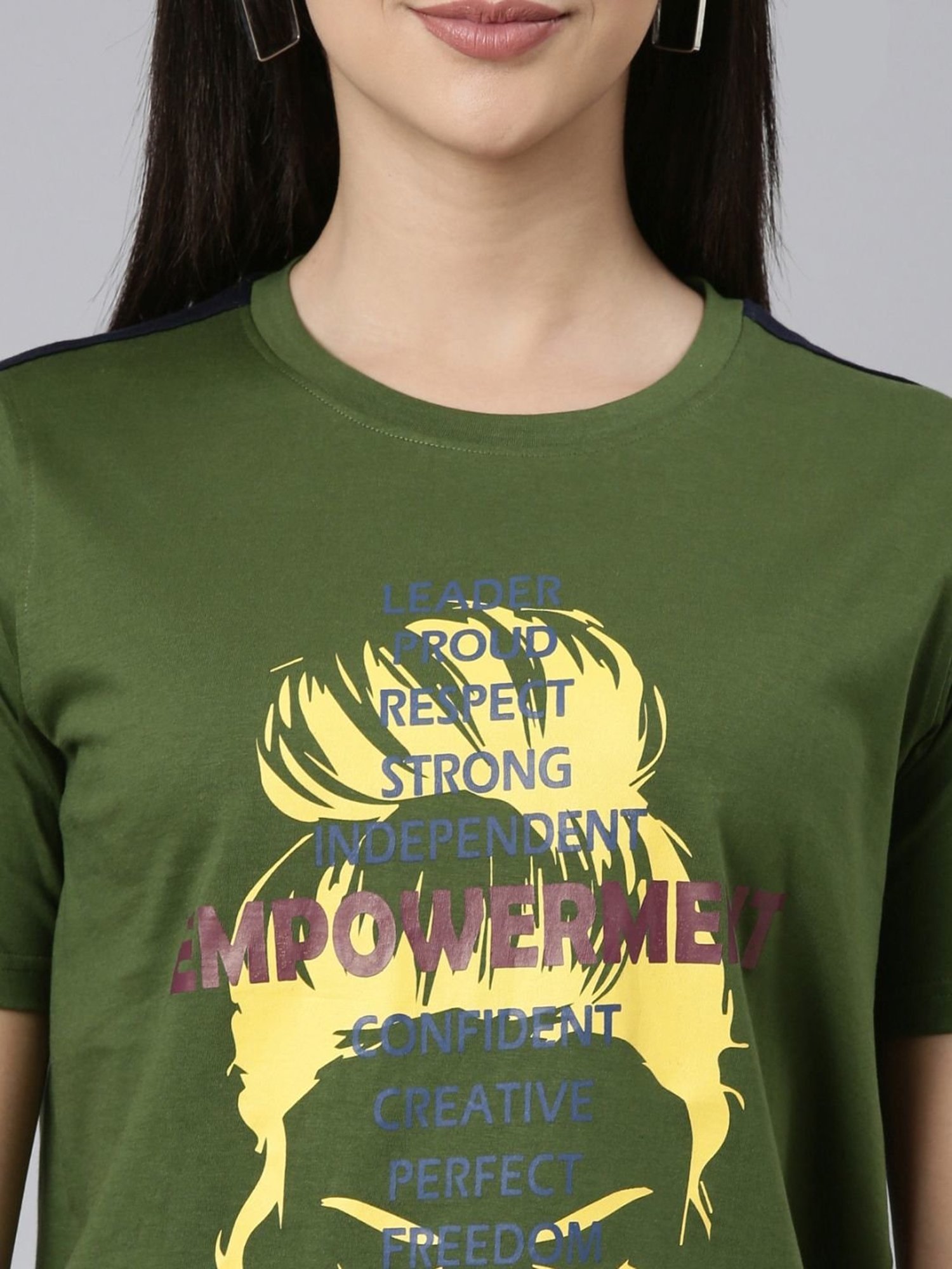 Kryptic Green Cotton Printed T-Shirt