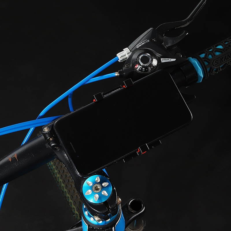 Bike Bicycle Motorcycle Mount Phone Holder Stand Aluminum Waterproof Adjustable For 4.0-6.0 inch Smart Phone Black