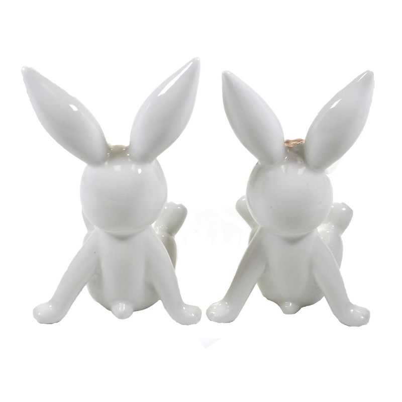 Easter 5.5" Frolicking Bunnies Rabbit Set/2 Spring  -  Decorative Figurines